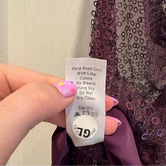 Weissman Purple Leotard and Sparkly Halter Top Costume - Size Medium - Picture 5 of 5